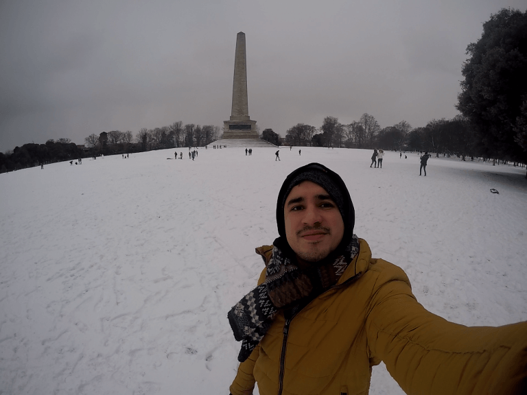 Parque de Dublin con Nieve