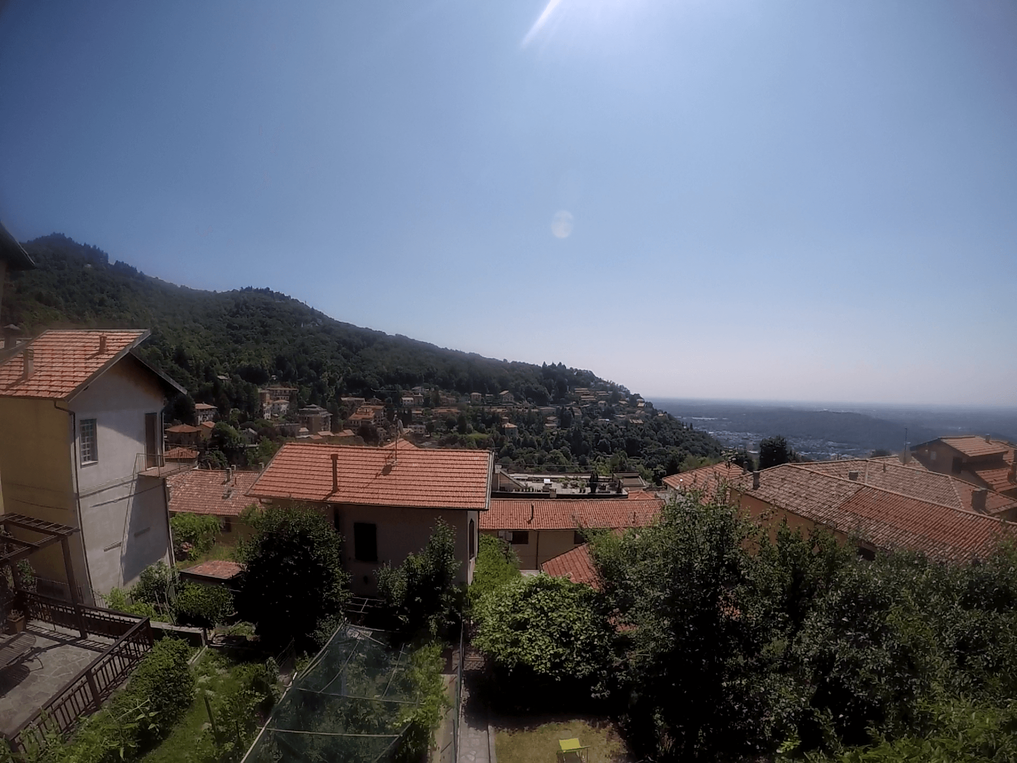 Vistas al lago en italia