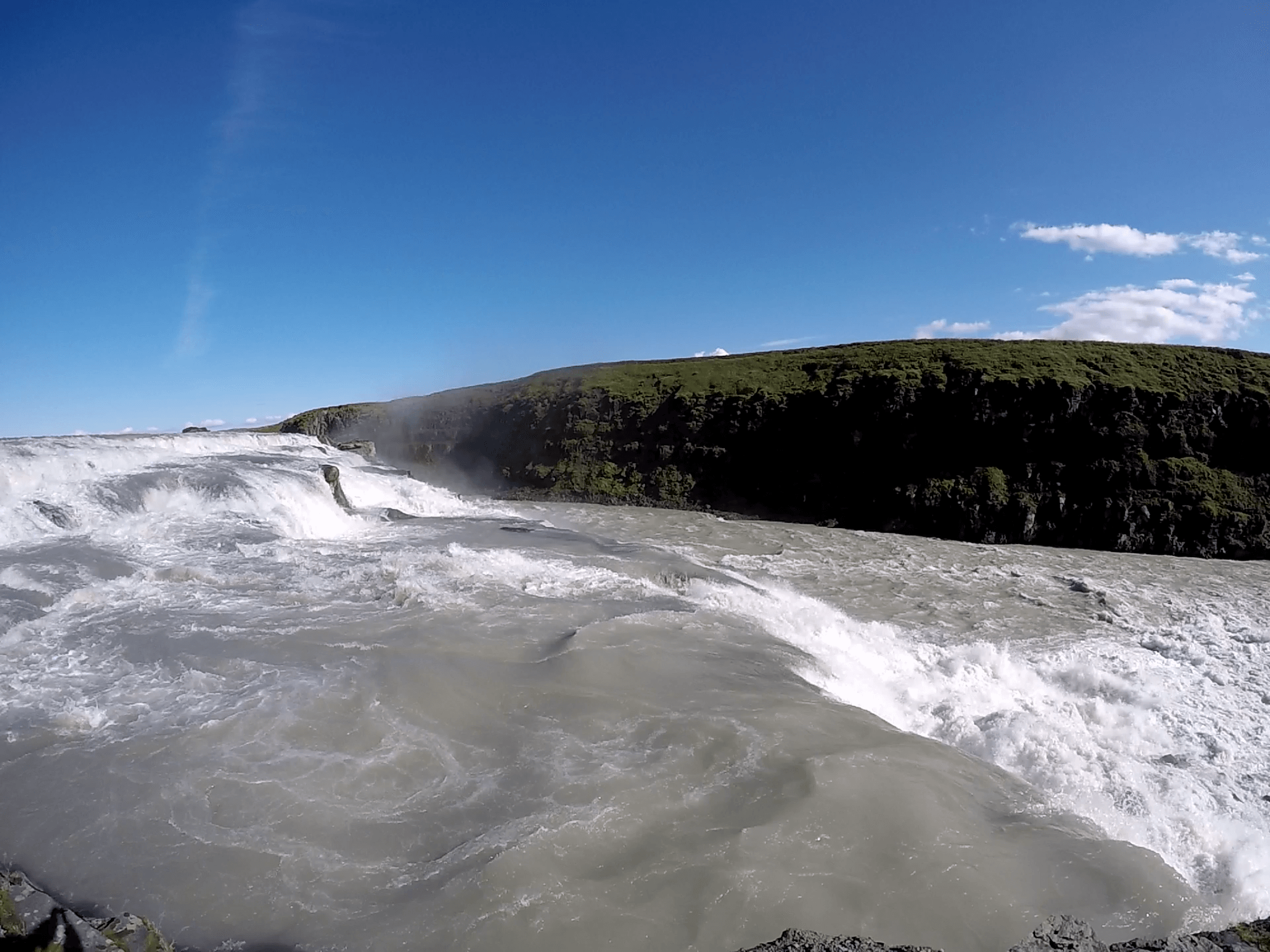 Las Catarátas de Gullfoss estuvieron en Peligro