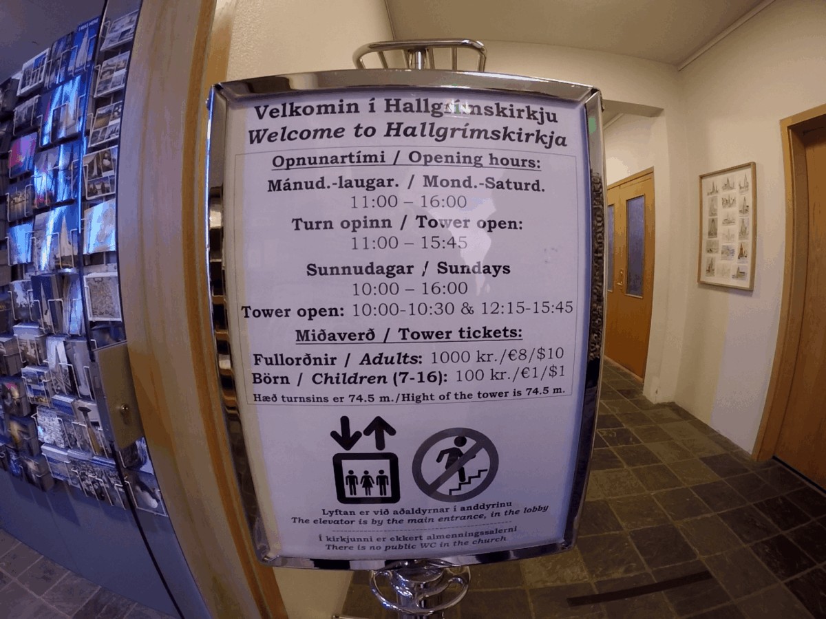 Entrada para Subir a la cima de la iglesia Hallgrímskirkja