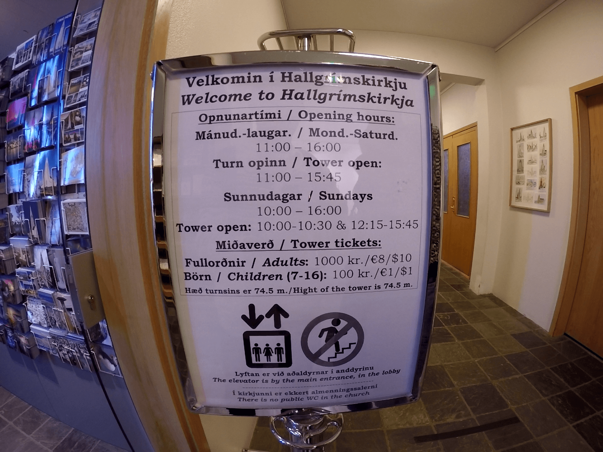 Entrada para Subir a la cima de la iglesia Hallgrímskirkja
