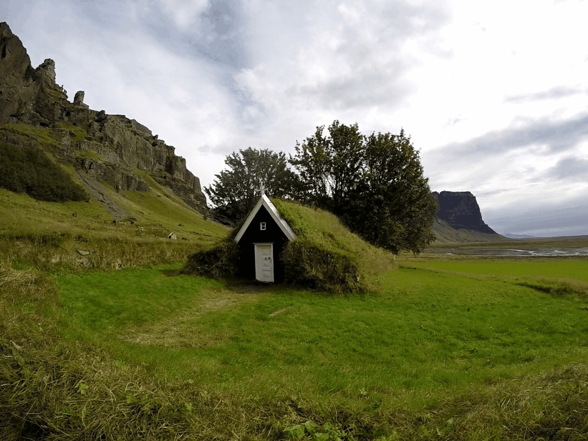 Núpsstaður: Casas construidas con turba del siglo XVII - Islandia