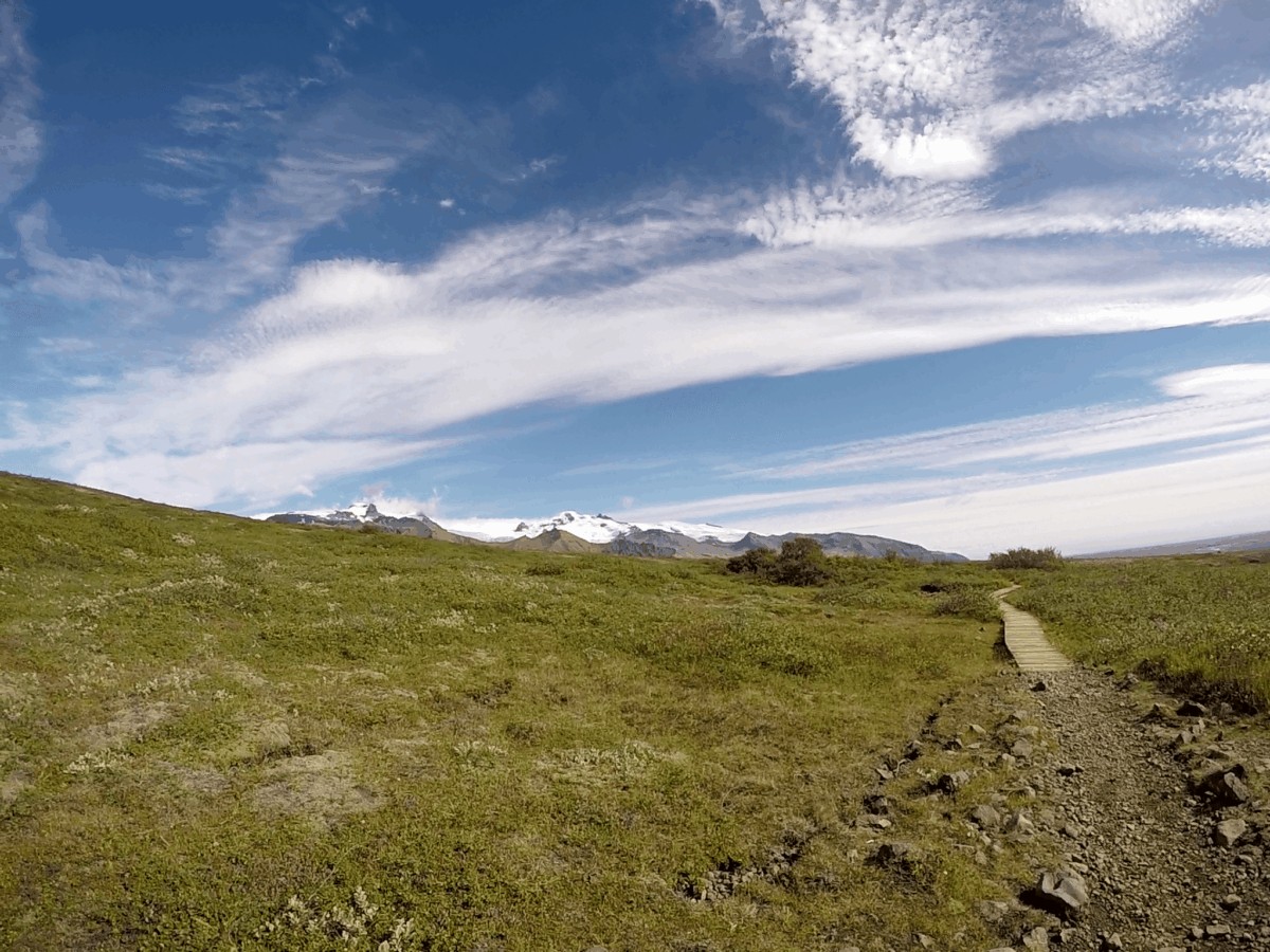Caminata por Skaftafell rumbo a Svartifoss