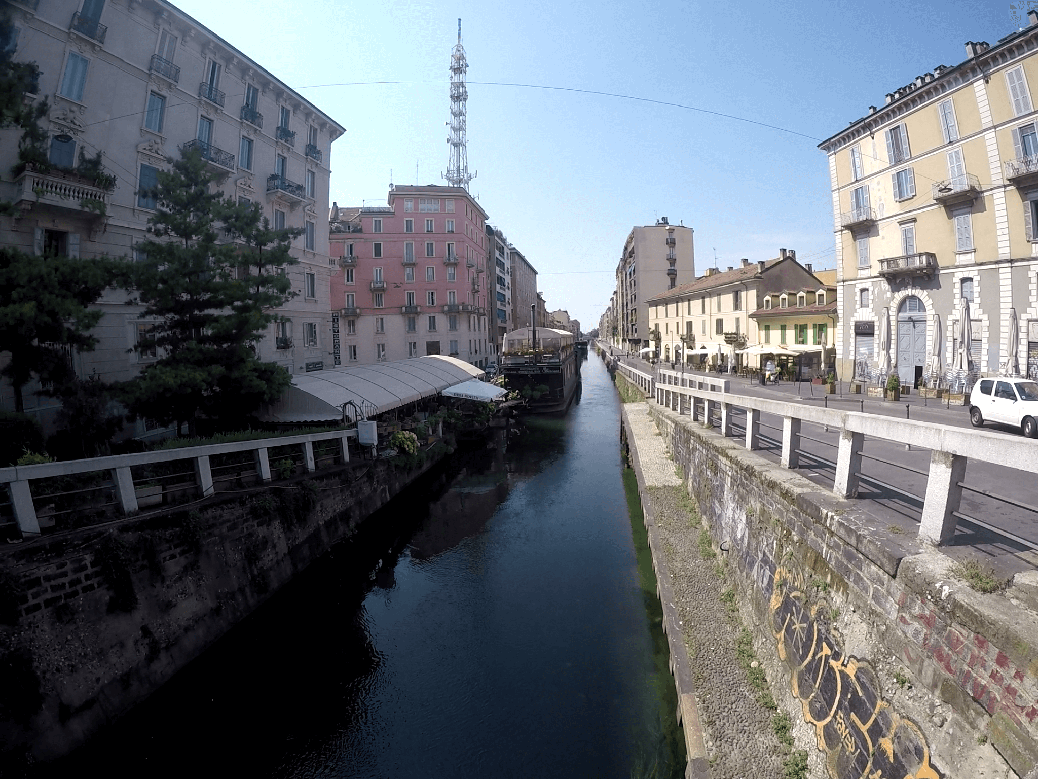 Canales del Barrio Navigli en la Actualidad en Milán italia