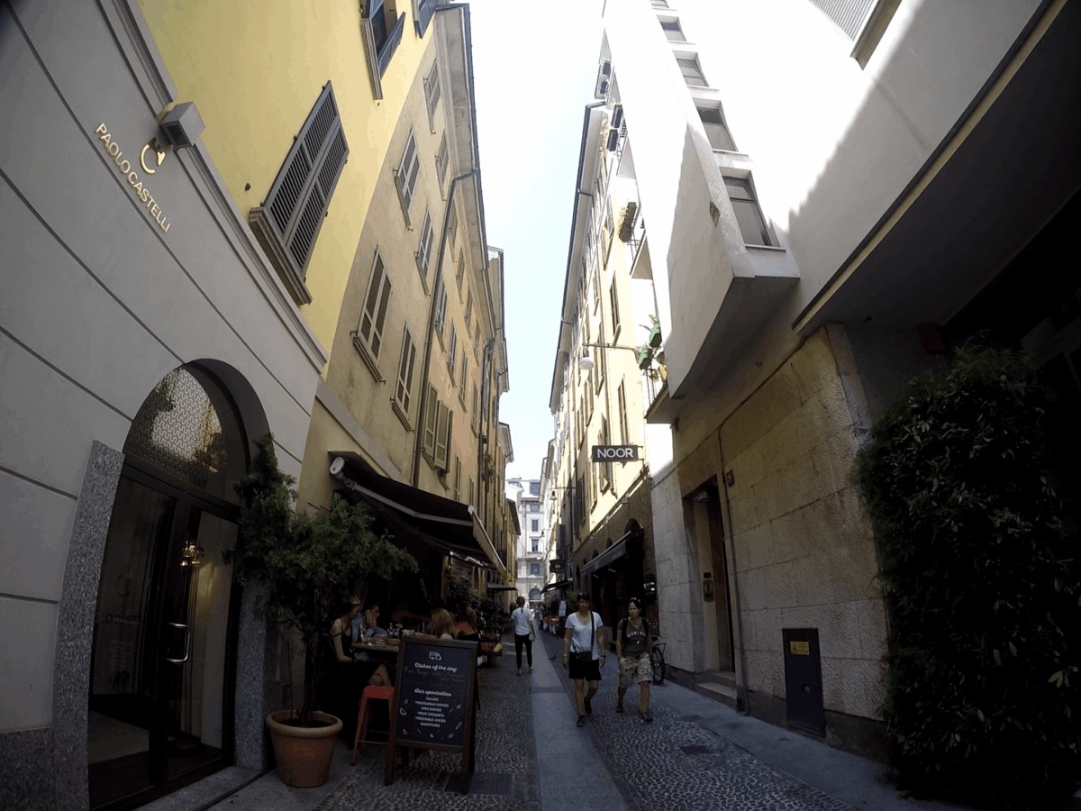 Barrio de Brera en Milán italia