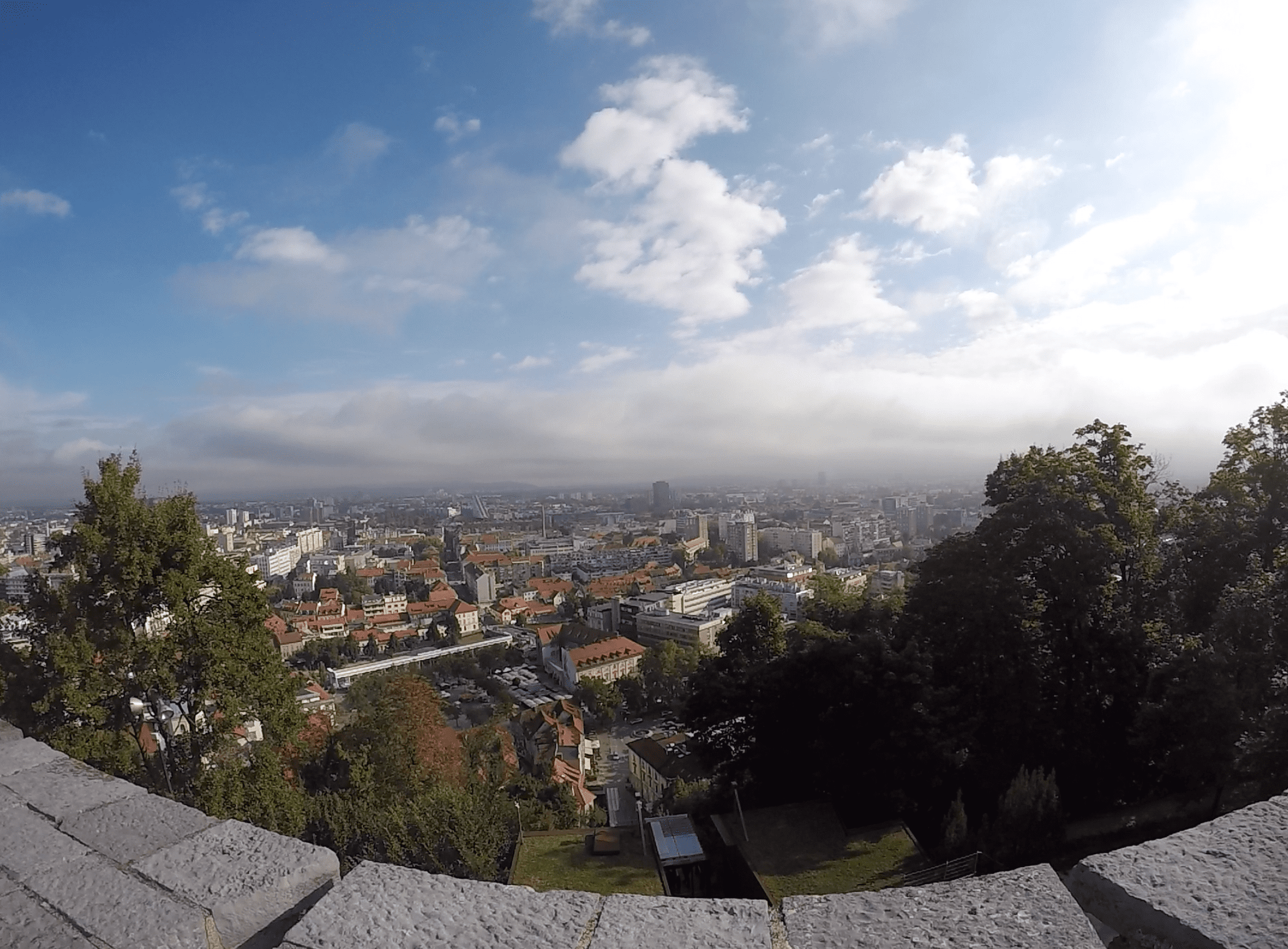 Vistas panorámicas a la ciudad de Liubliana
