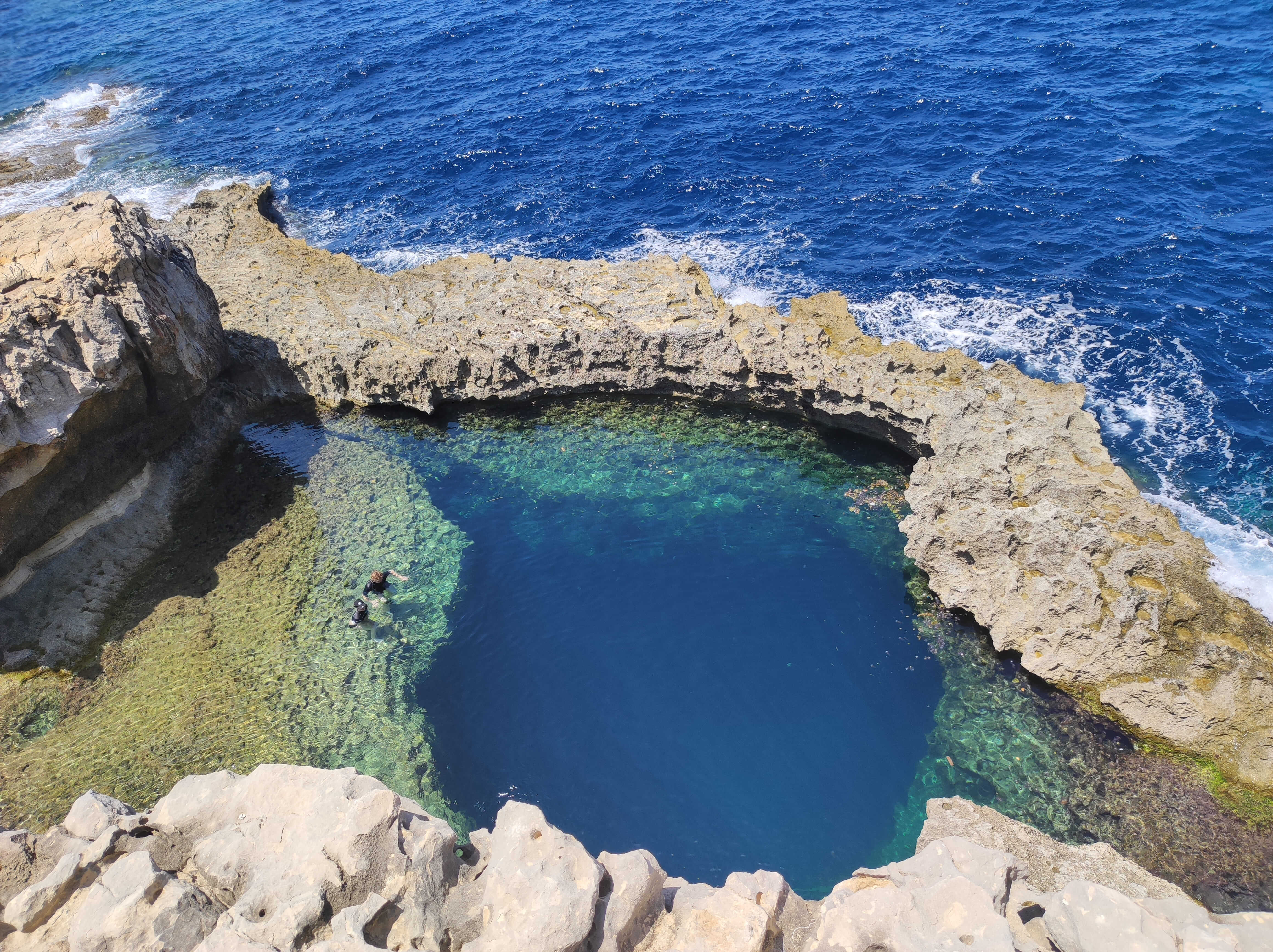 Mar Mediterraneo en Dwerja en Gozo
