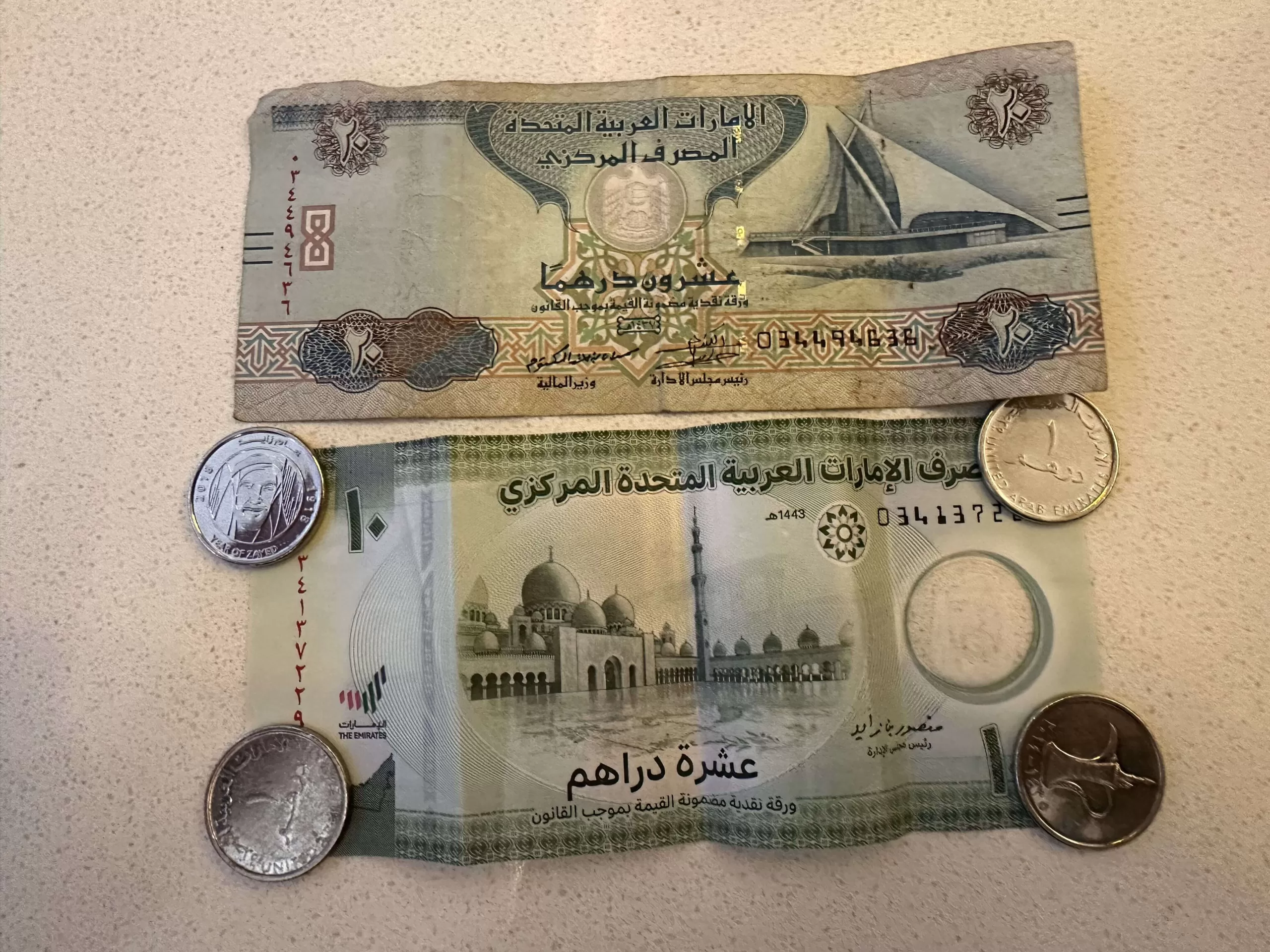 Moneda en los Emiratos Árabes Unidos