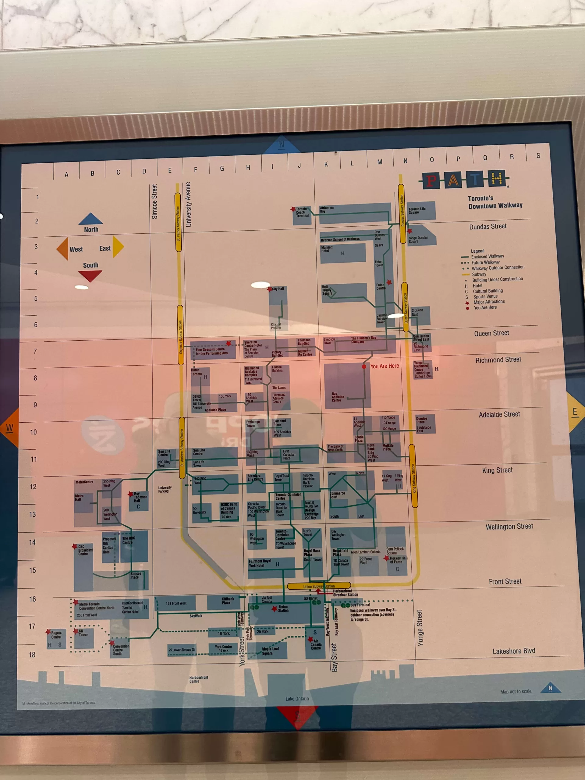 Mapa del PATH en Toronto