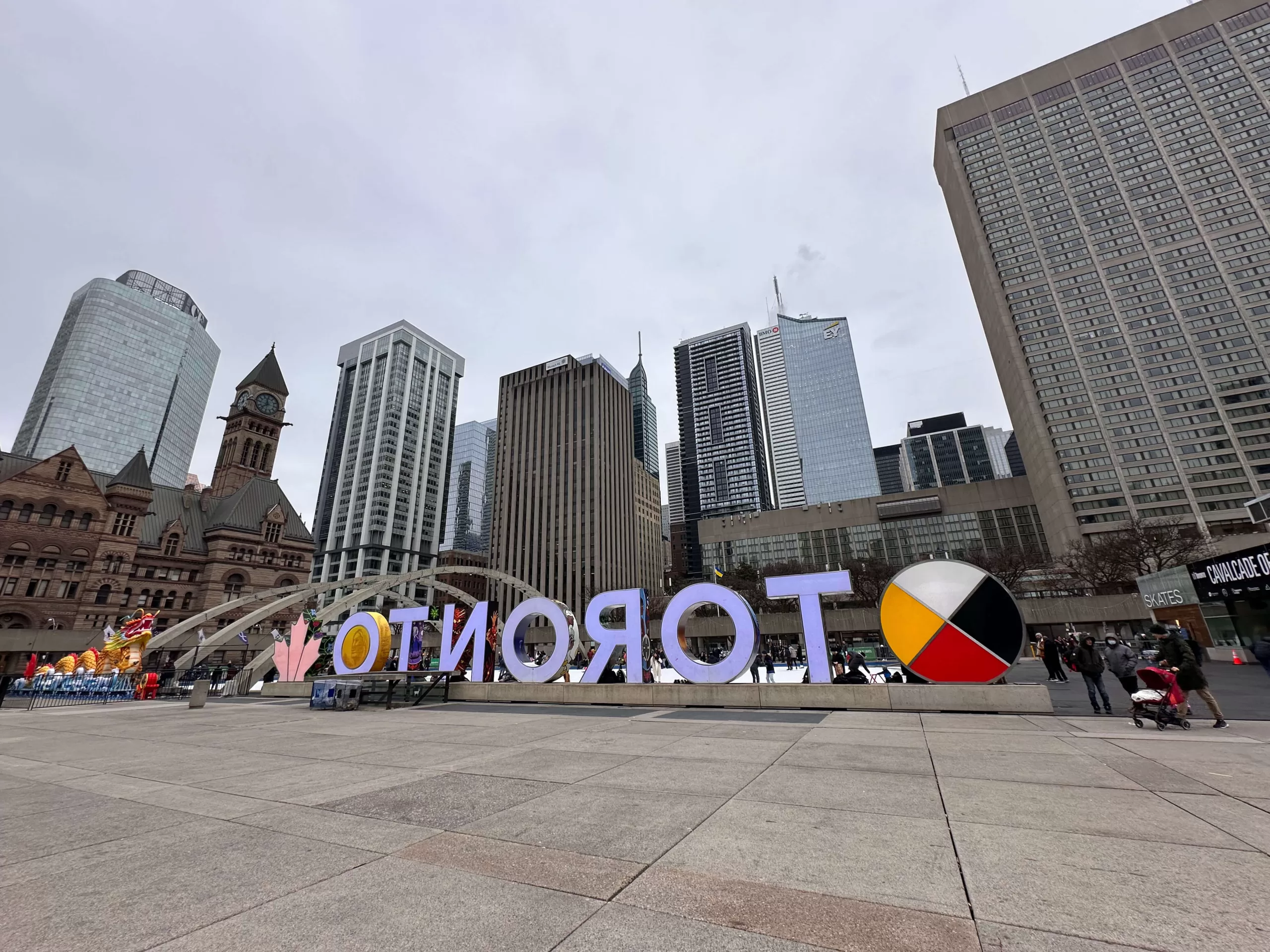 Letras de Toronto en el centro de la ciudad