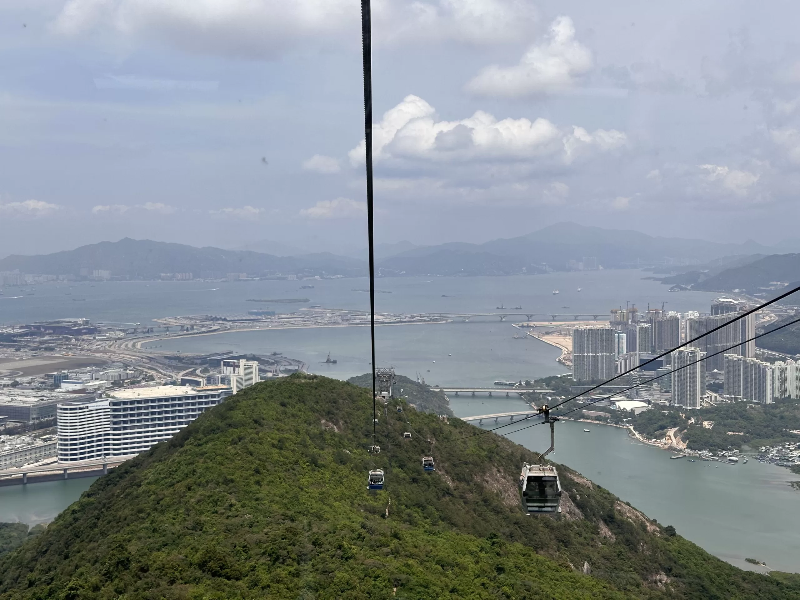 Teleférico para subir al Buda Gigante de Hong Kong