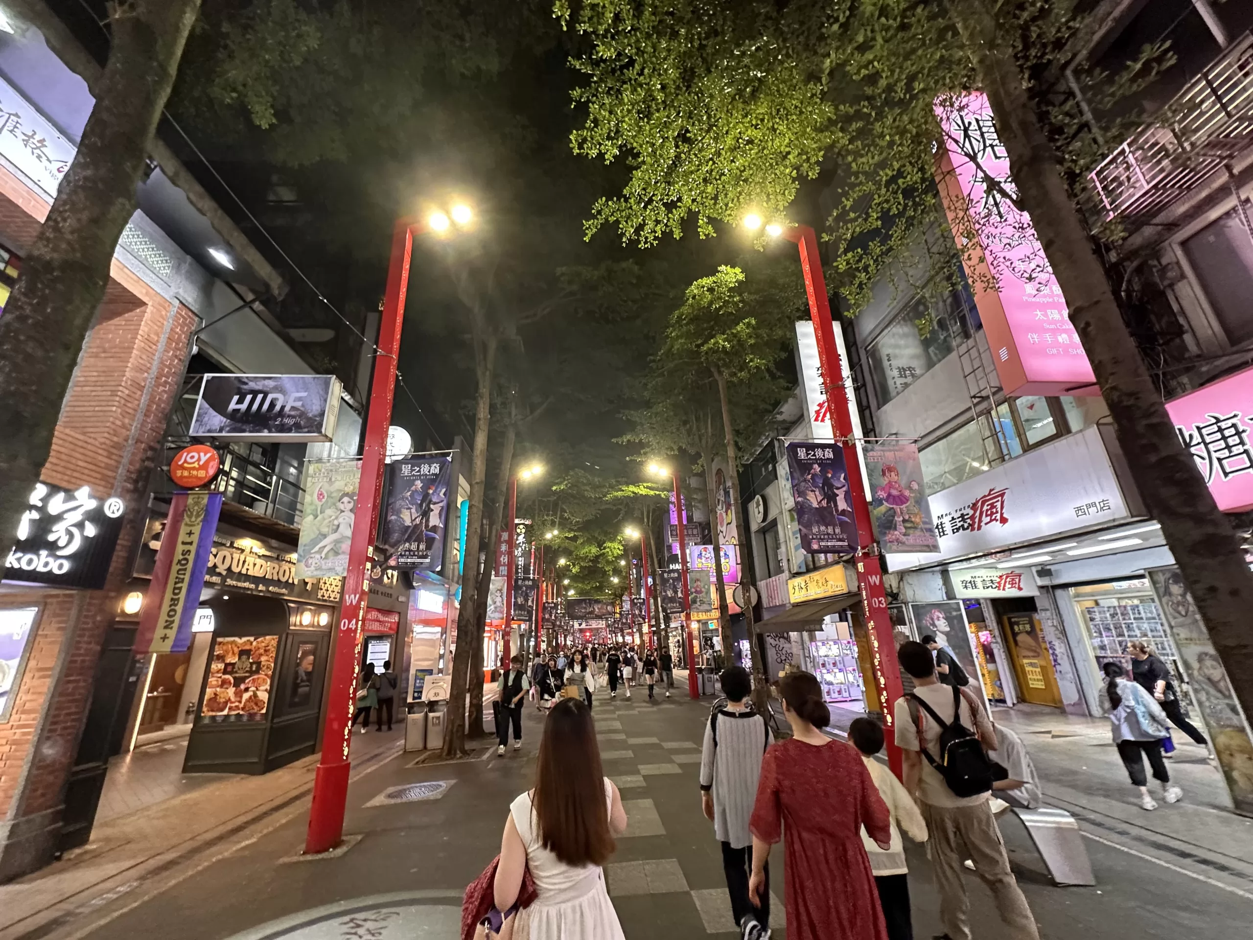 Calle peatonal en Ximending