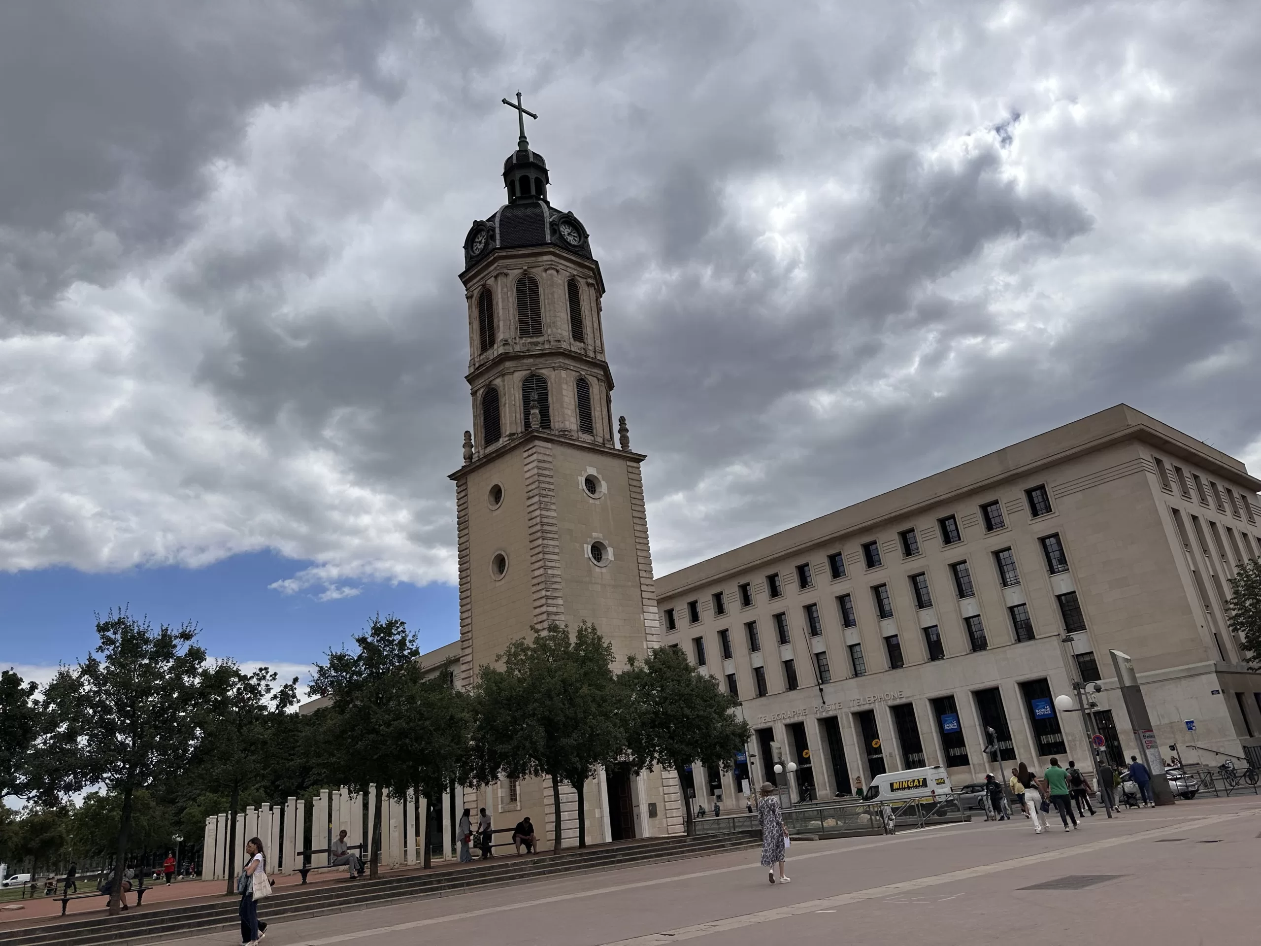 Plaza de Bellecour en el centro de Lyon