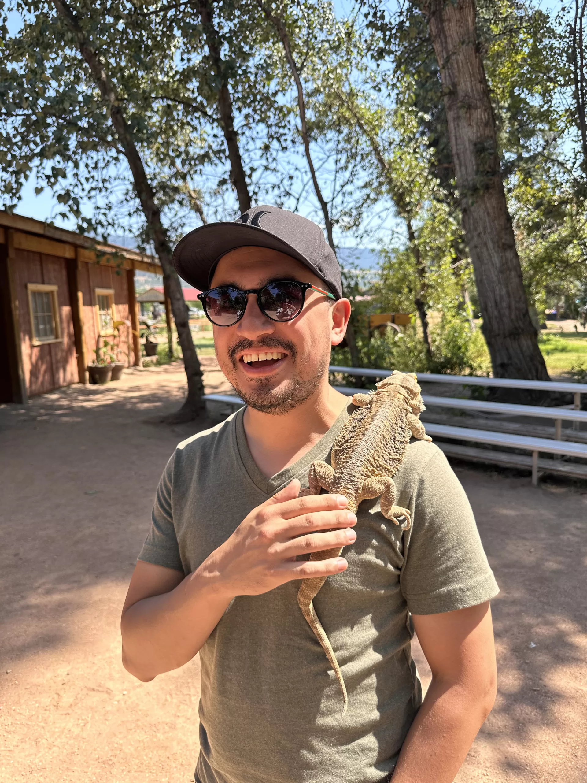 Foto con una iguana