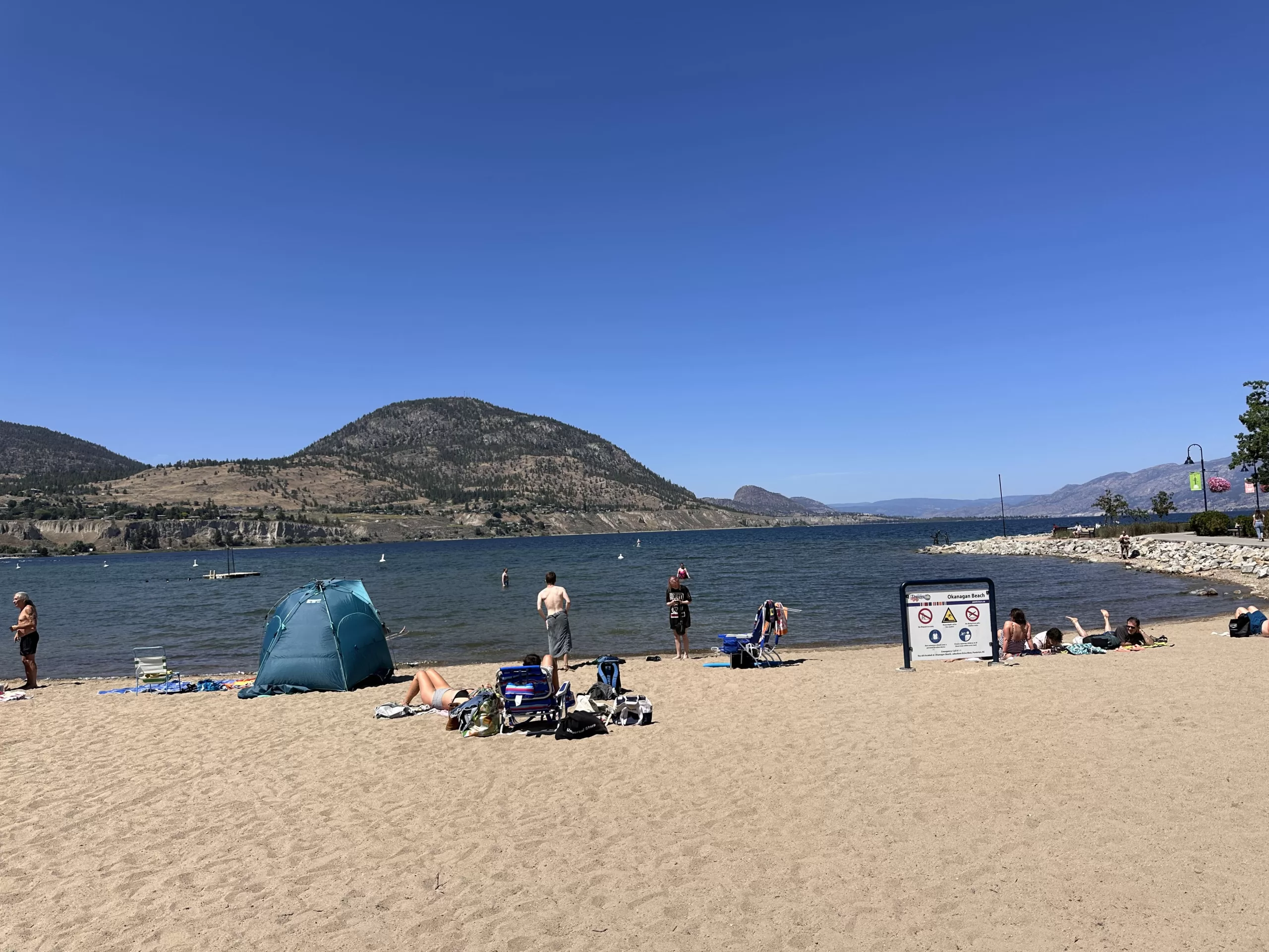 Playa Okanagan en Canadá