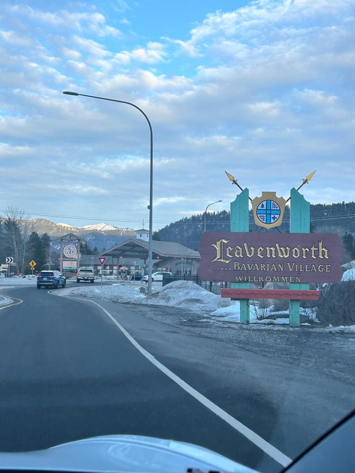 Letrero de Leavenworth en Estados Unidos